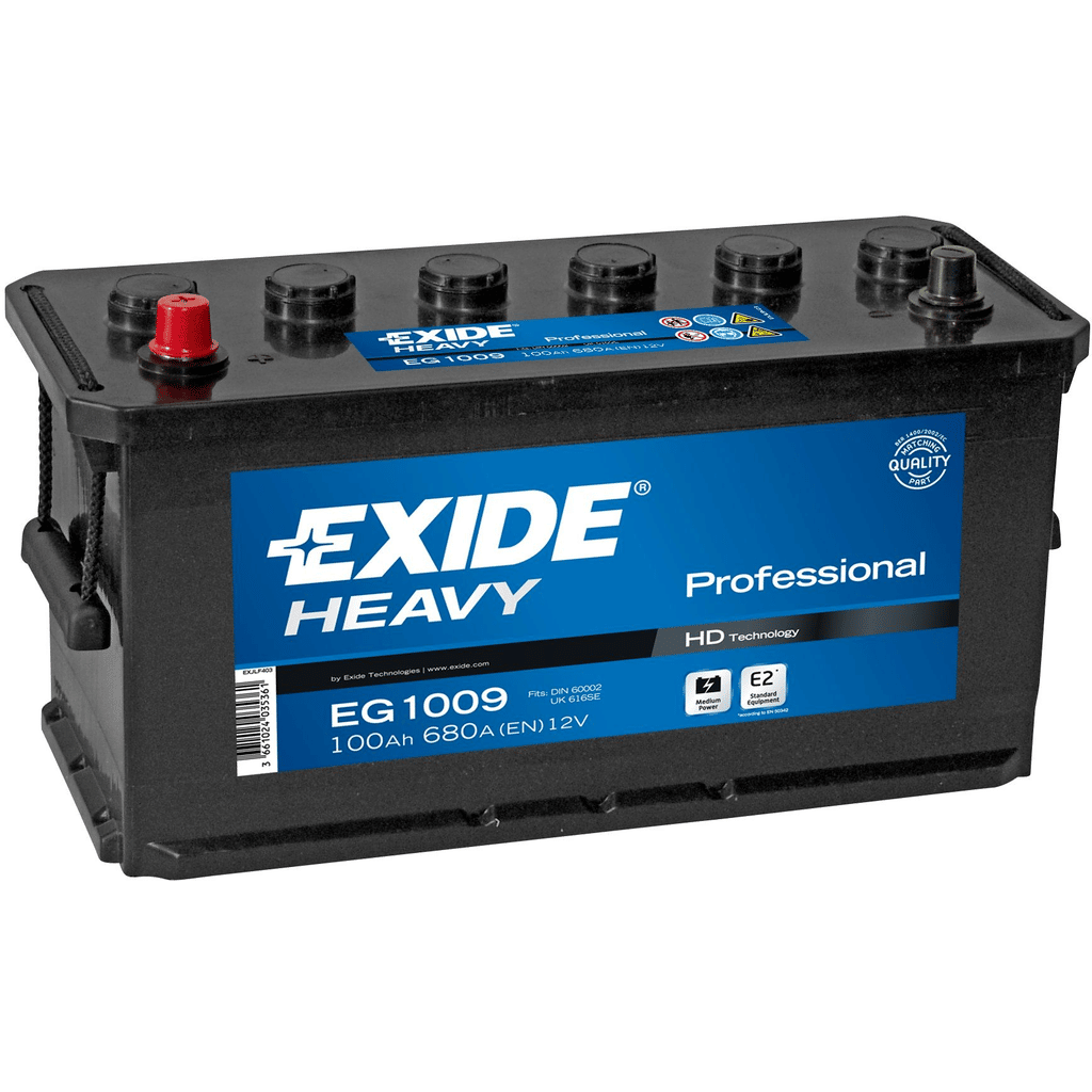 Exide Start Pro EG1109 Battery. 110Ah - 800A(EN) 12V. Case D01  (413x175x220mm) - VT BATTERIES