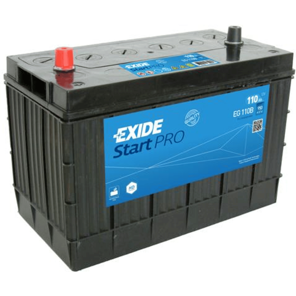 Batterie Exide Start Pro EG110B. 110Ah - 950A(EN) 12V. Boîte G31  (330x173x240mm) - VT BATTERIES