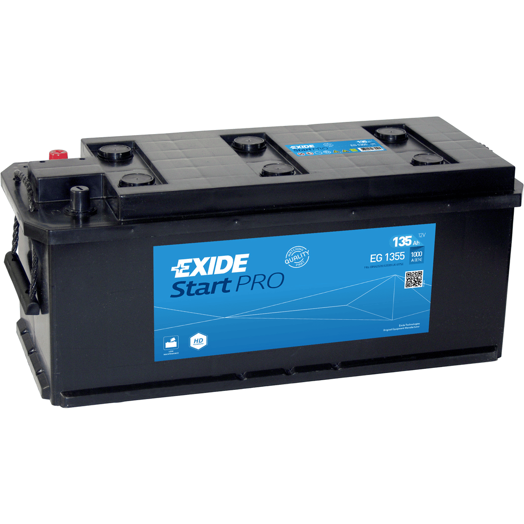 Exide Start Pro EG1355 Battery. 135Ah - 1000A(EN) 12V (514x175x210mm) - VT  BATTERIES