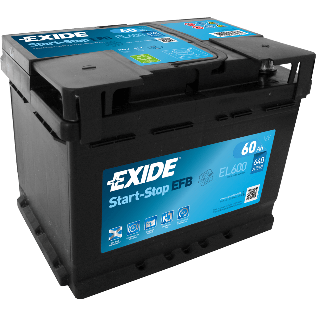 Battery Exide Efb EFB. EL600. 60Ah - 640A(EN) 12V. Box L2