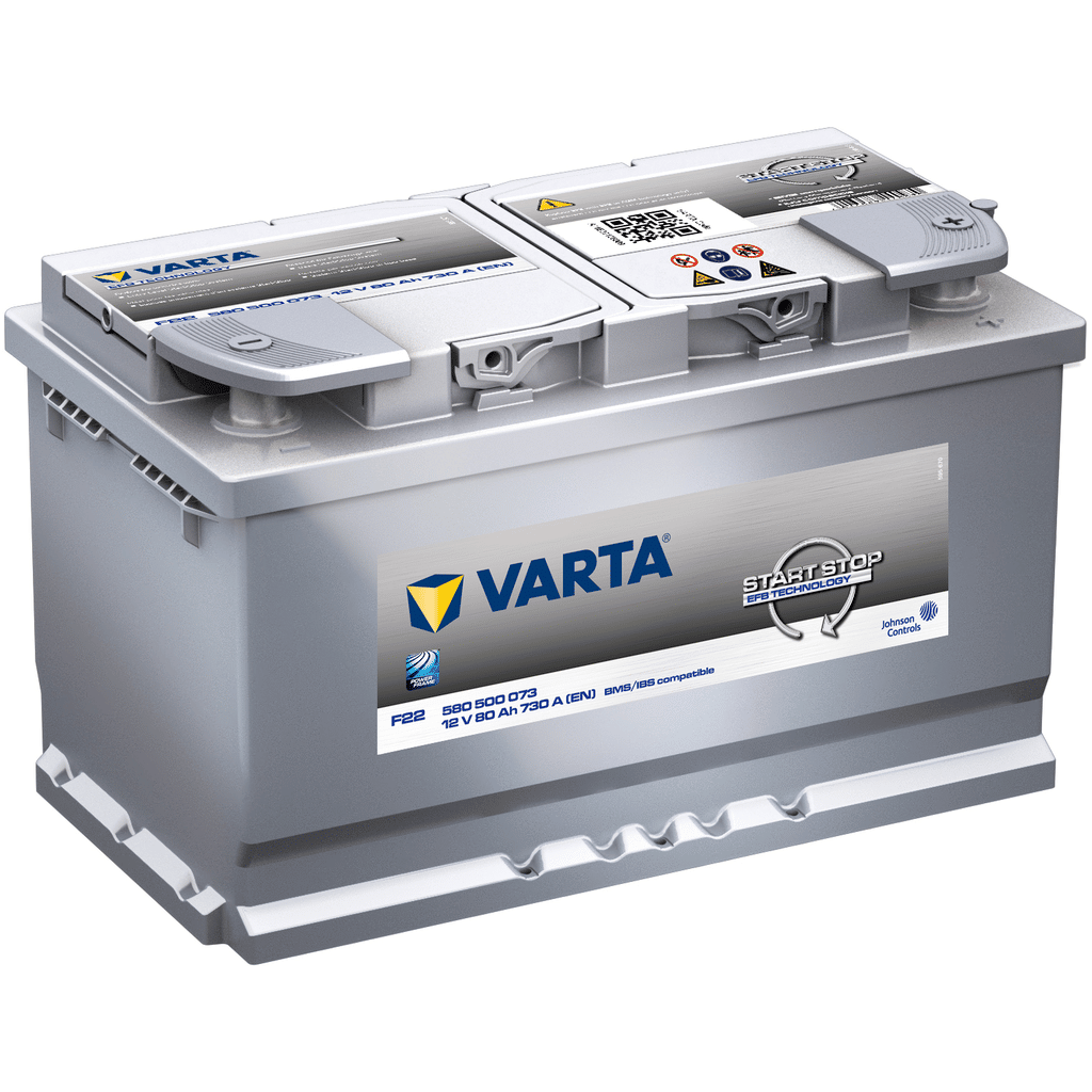 Battery Varta Blue Dynamic Efb EFB. F22. 80Ah - 730A(EN) 12V. Box L4  (315x175x190mm) - VT BATTERIES