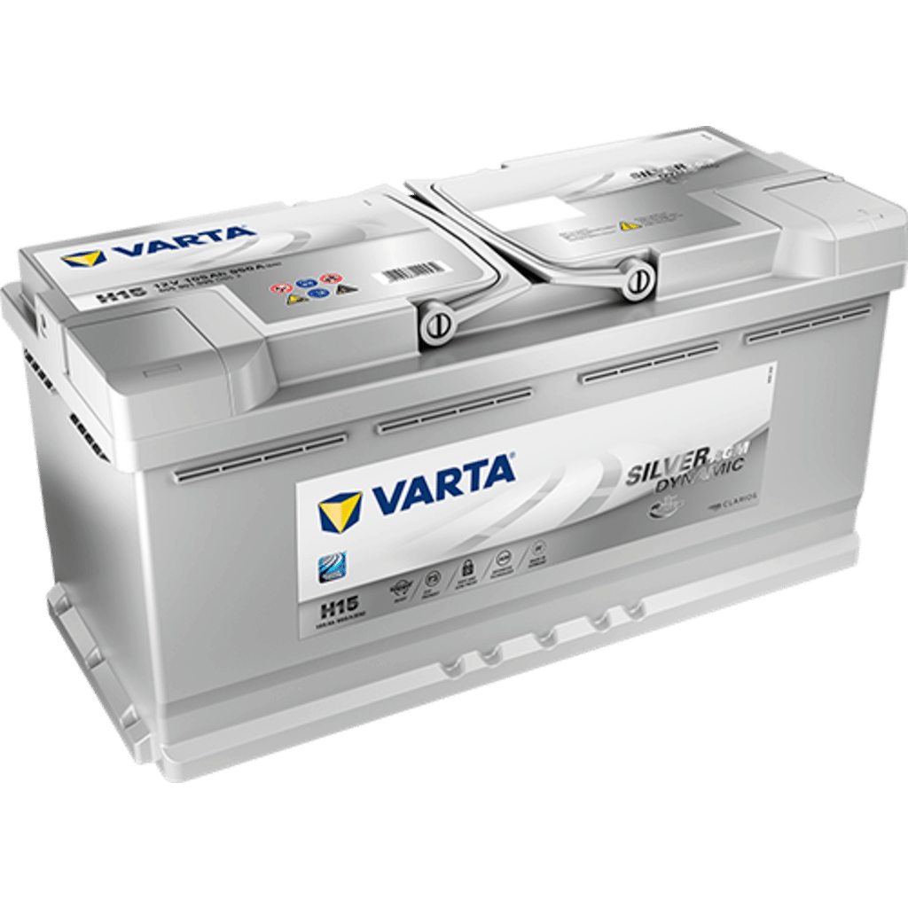 Varta Silver Dynamic Agm H15 Battery. 105Ah - 950A(EN) 12V. Case L6  (393x175x190mm) - VT BATTERIES