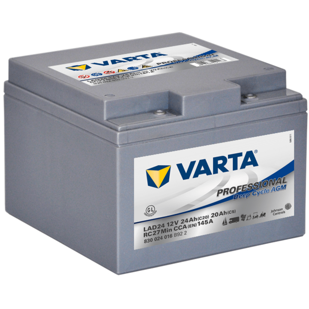 Varta Professional Dual Purpose LAD24 Battery. 22Ah 12V (165x176x125mm) - VT  BATTERIES