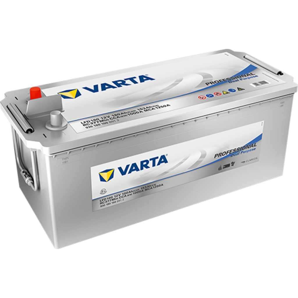 Varta Professional Dual Purpose LFD180 Battery. 166Ah - 1000A(EN) 12V. Box  B (513x223x223mm) - VT BATTERIES