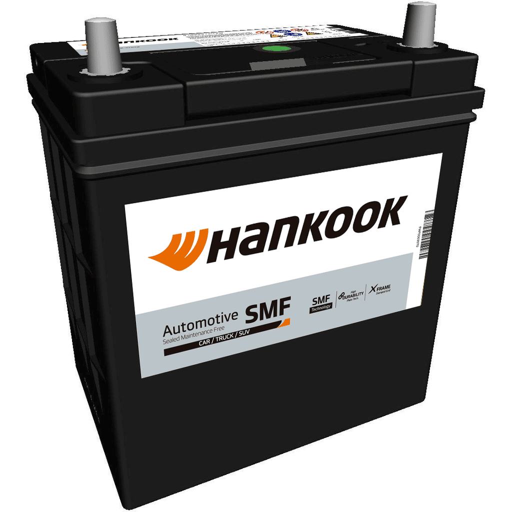 Batterie Hankook MF53522-HK. 35Ah - 330A(EN) 12V. Mallette B19  (187x127x200mm) - VT BATTERIES
