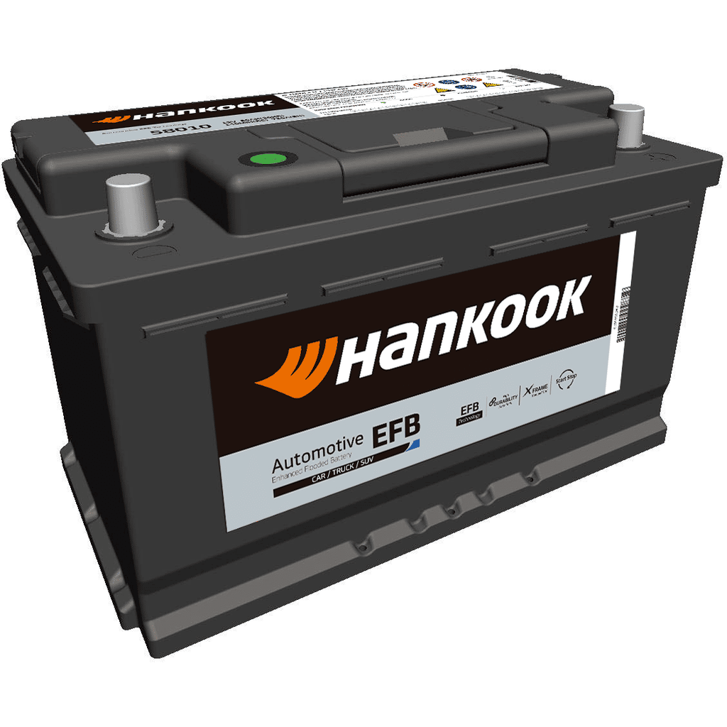 Batterie Hankook EFB. SE58010-HK. 80Ah - 730A(EN) 12V. Boîte L4  (315x174x190mm) - VT BATTERIES