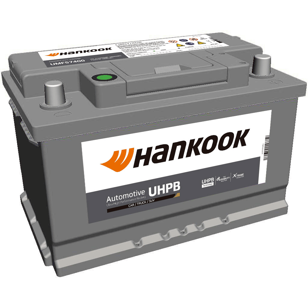Hankook UMF57400-HK Battery. 74Ah - 750A(EN) 12V. Box LB3 (277x174x175mm) -  VT BATTERIES