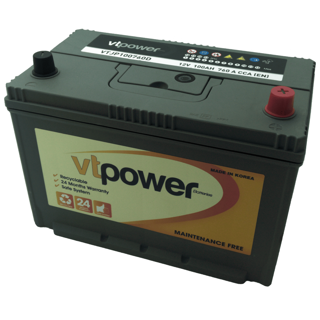 Batería Vtpower VTJP100760D. 100Ah - 760A(EN) 12V. Caja D31
