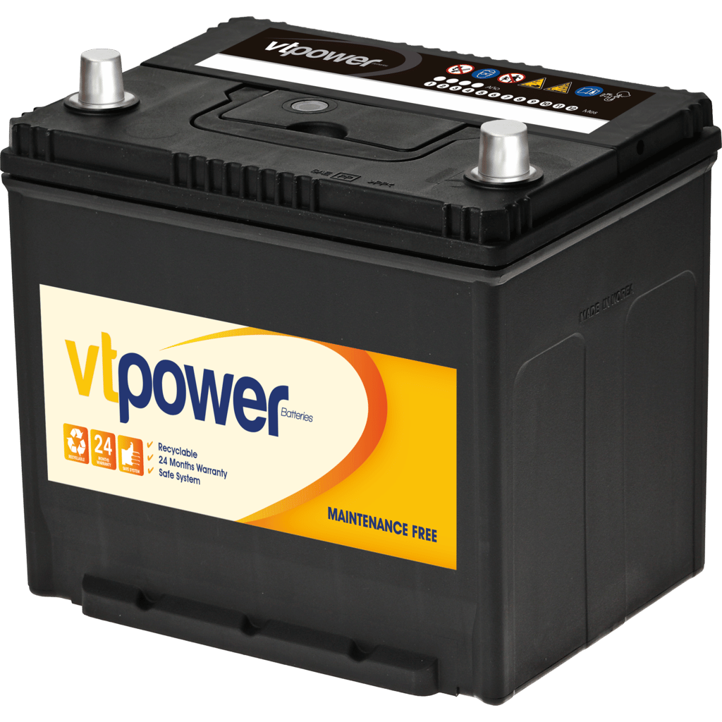 Batterie Vtpower VTJP60540I. 60Ah - 540A(EN) 12V. Boîtier D23  (230x172x200mm) - VT BATTERIES