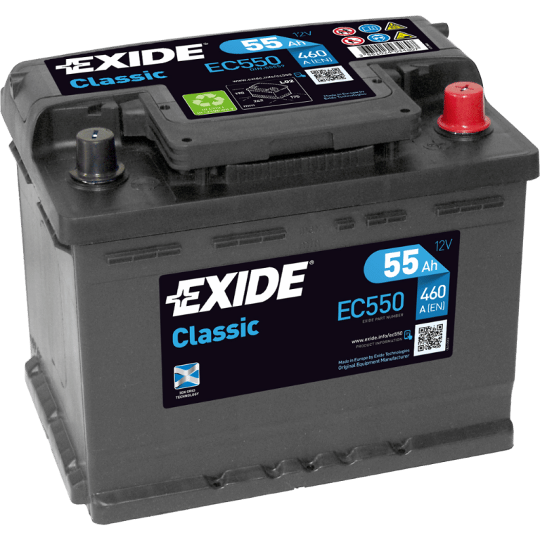 Batterie Exide Classic EC550. 55Ah 460A(EN) 12V. Boîte L2