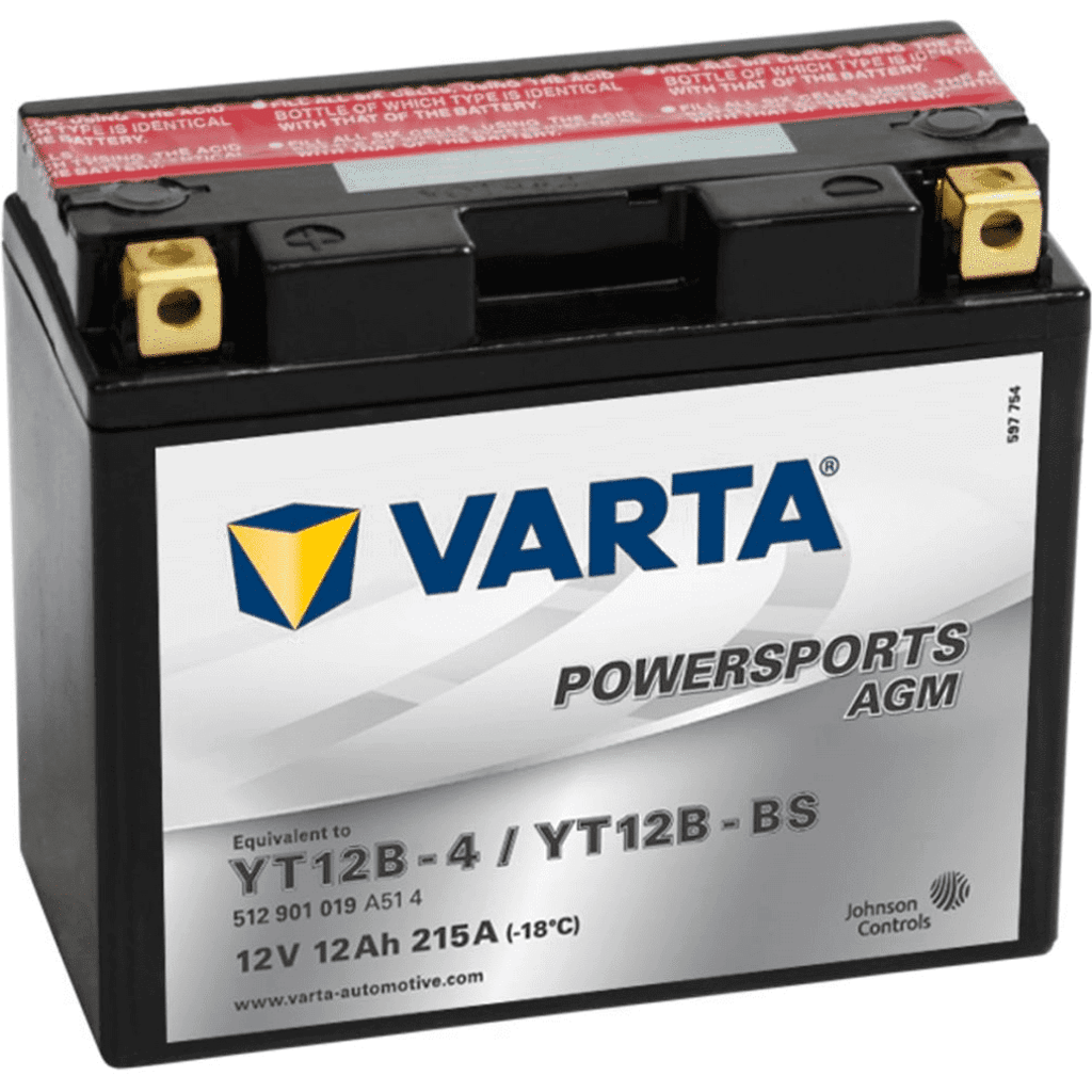 Batería Varta Motocicleta YT12B-4_YT12B-BS-VARTA. 12Ah 12V. (151x70x131mm)  - VT BATTERIES