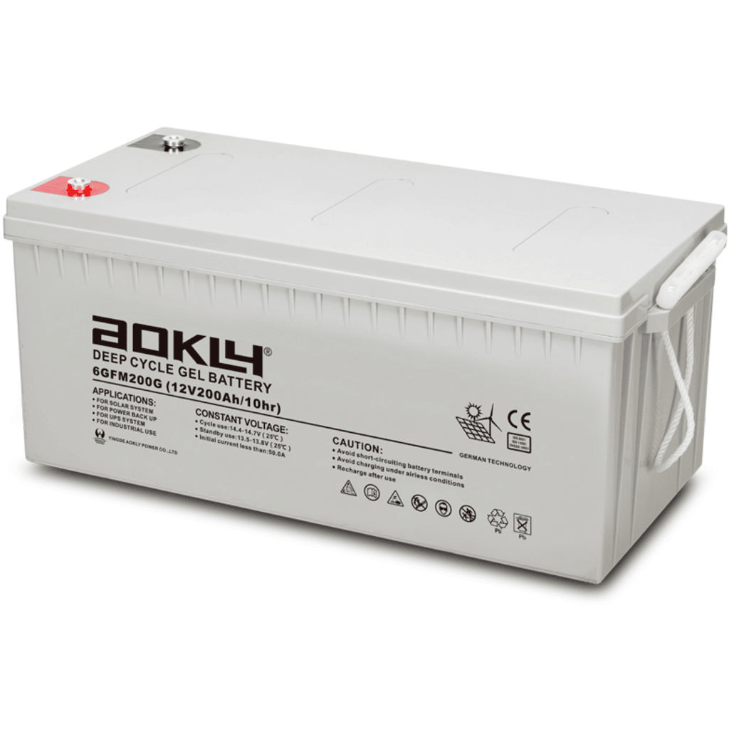 Batterie Aokly Gel Vrla GEL. 6GFM200G. 200Ah 12V. (522x240x218mm) - VT  BATTERIES