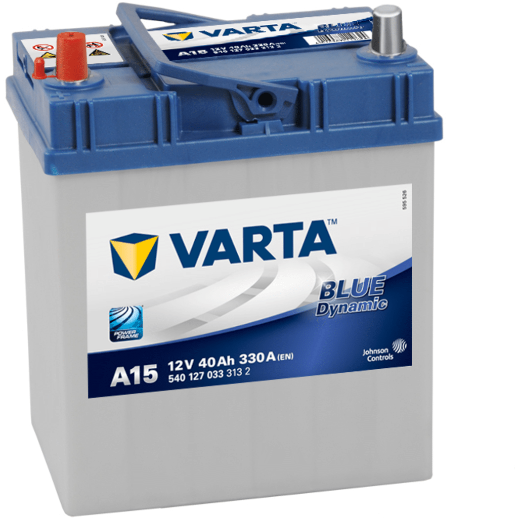 Varta Blue Dynamic A15 Battery. 40Ah - 330A(EN) 12V. Case B19  (187x127x227mm) - VT BATTERIES