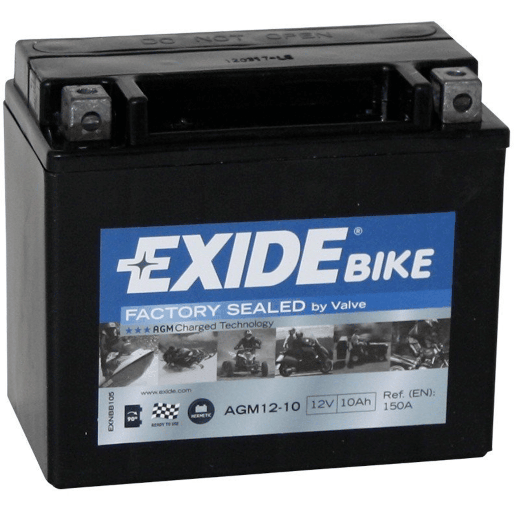 Exide AGM12-10. Batería de moto Exide 10Ah 12V