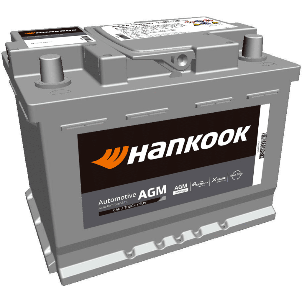 Batterie Hankook AGM56020-HK. 60Ah - 680A(EN) 12V. Boîte L2 (241x174x190mm)  - VT BATTERIES