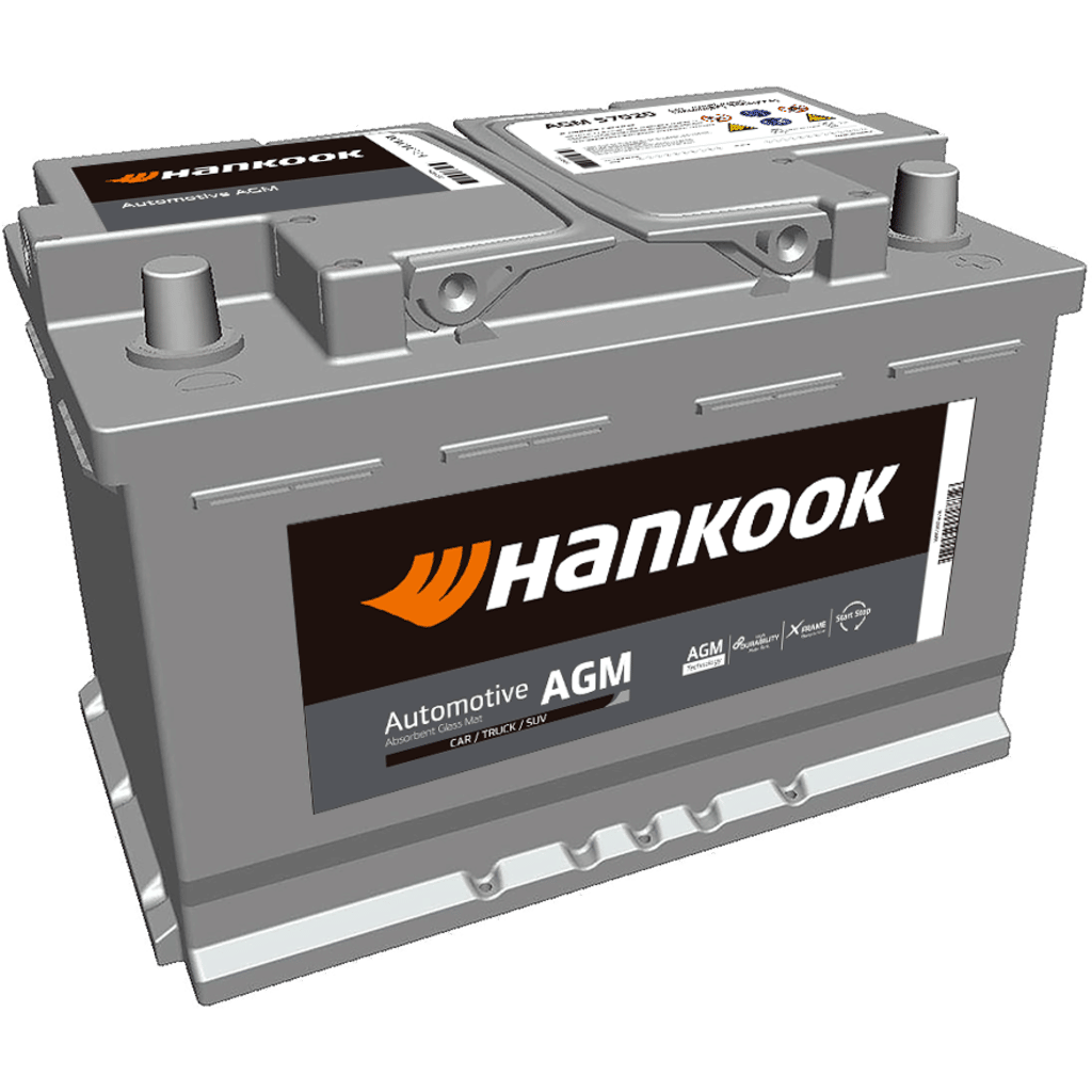 Hankook AGM Battery. AGM57020-HK. 70Ah - 760A(EN) 12V. Box L3  (277x174x190mm) - VT BATTERIES