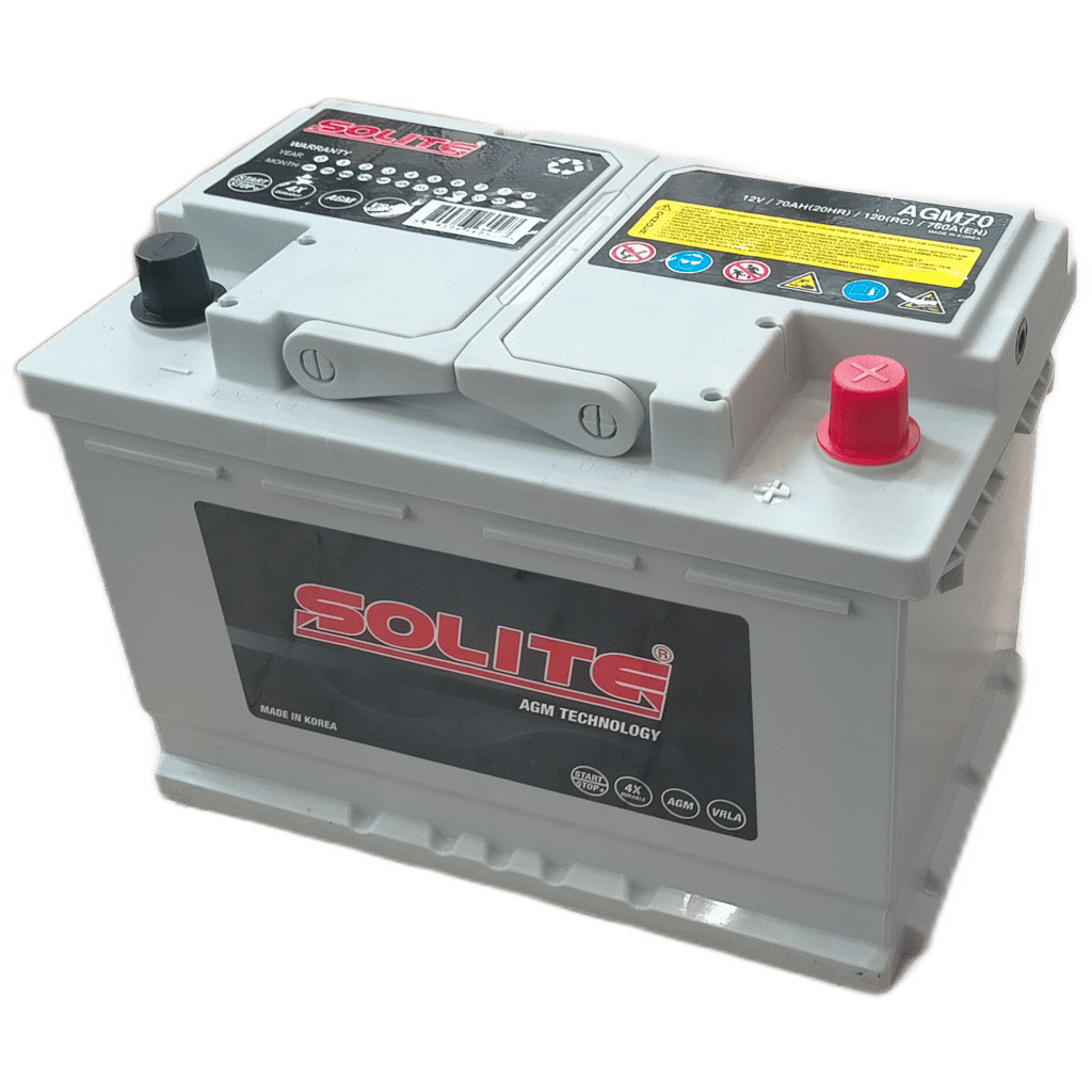 Batterie Solite Agm AGM. AGM70-GRIS. 70Ah 12V. Boîte L3 (275x174x189mm) -  BATTERIES VT