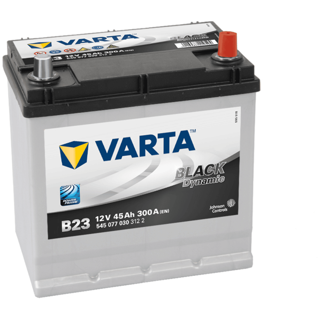 Varta Black Dynamic B23 Battery. 45Ah - 300A(EN) 12V. E2 case  (219x135x225mm) - VT BATTERIES