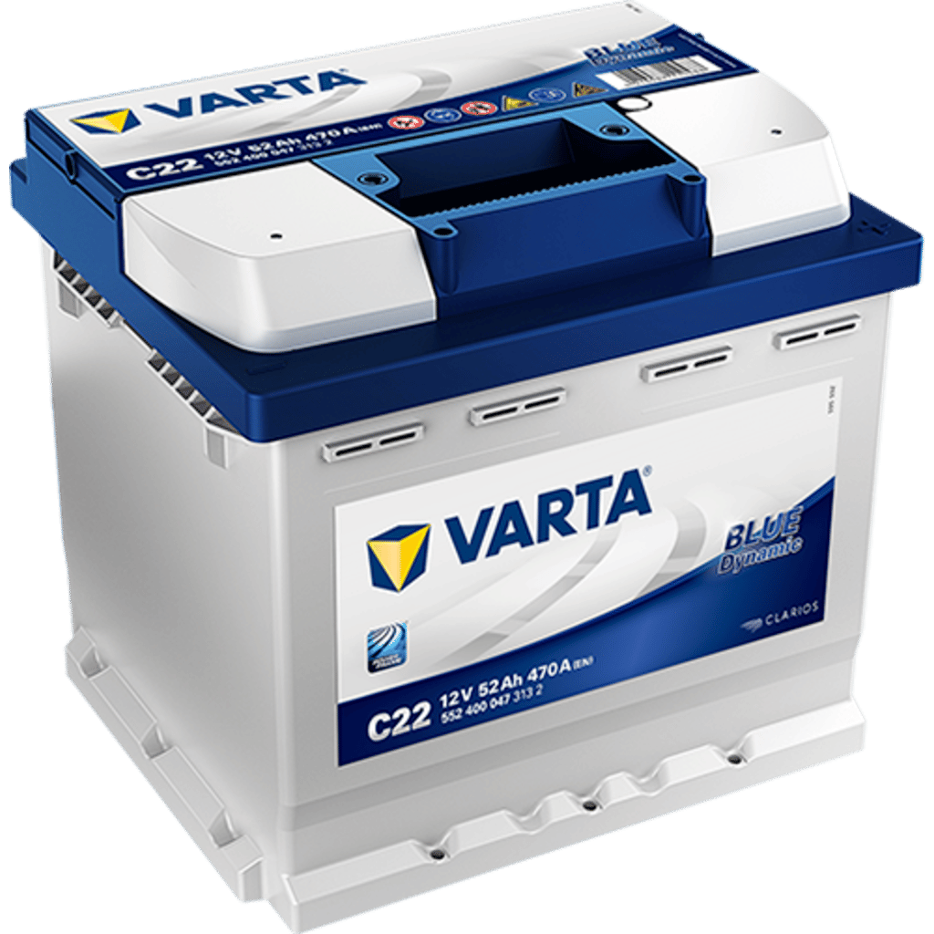 Autobatterie Starterbatterie VARTA Blue Dynamic C22 12V 52Ah 470A