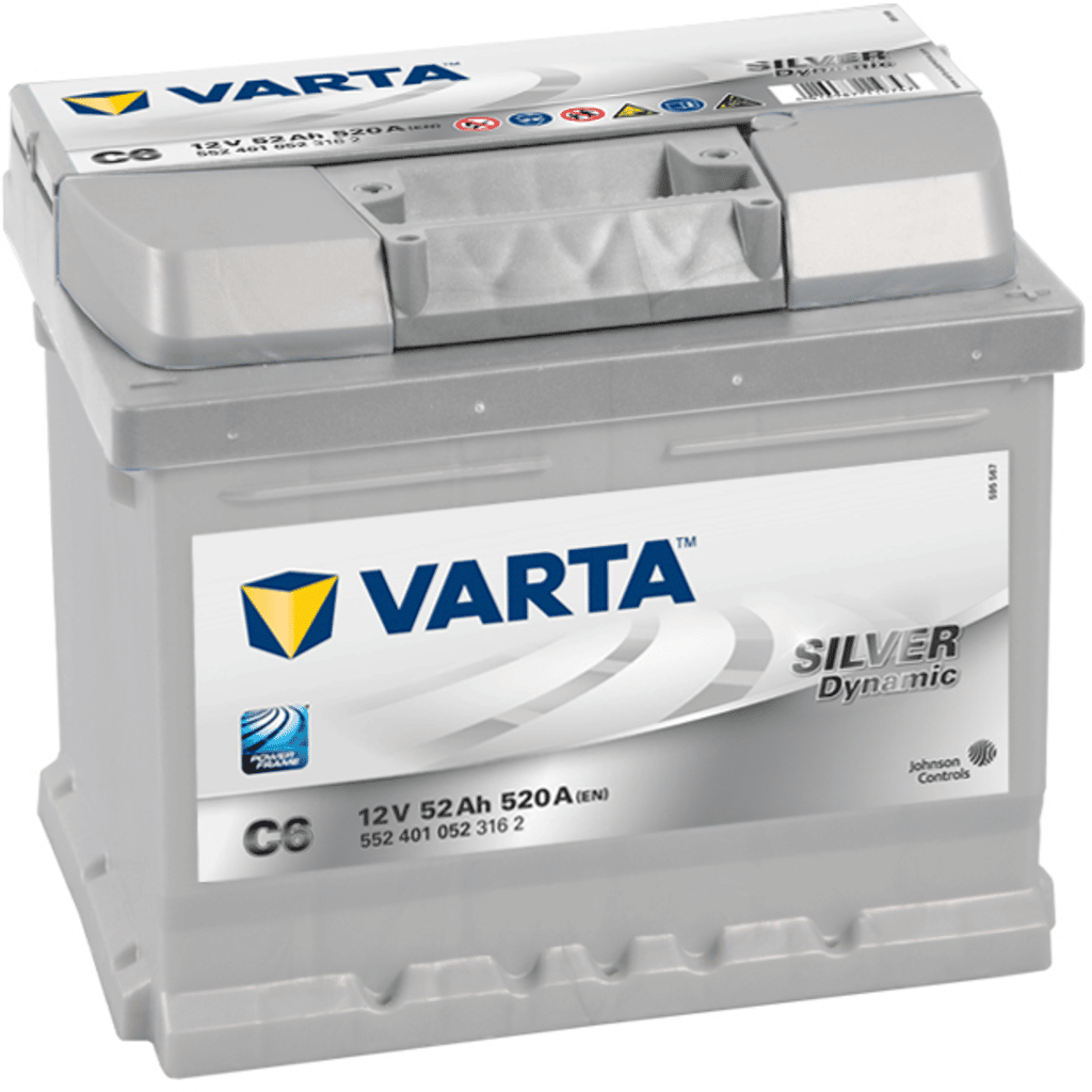 Varta Silver Dynamic C6 Battery. 52Ah - 520A(EN) 12V. Box LB1