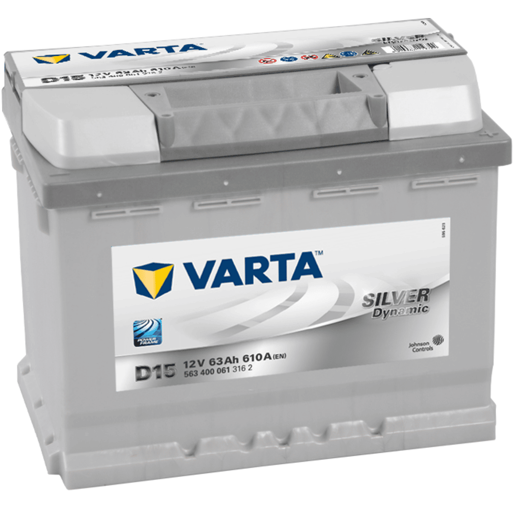 Varta Silver Dynamic D15 Battery. 63Ah - 610A(EN) 12V. Box L2