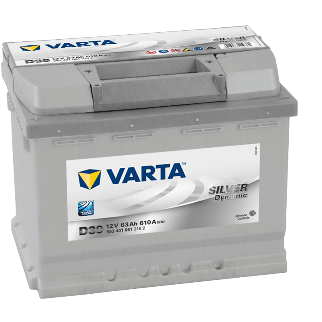 Varta Silver Dynamic D39 Battery. 63Ah - 610A(EN) 12V. Box L2  (242x175x190mm) - VT BATTERIES