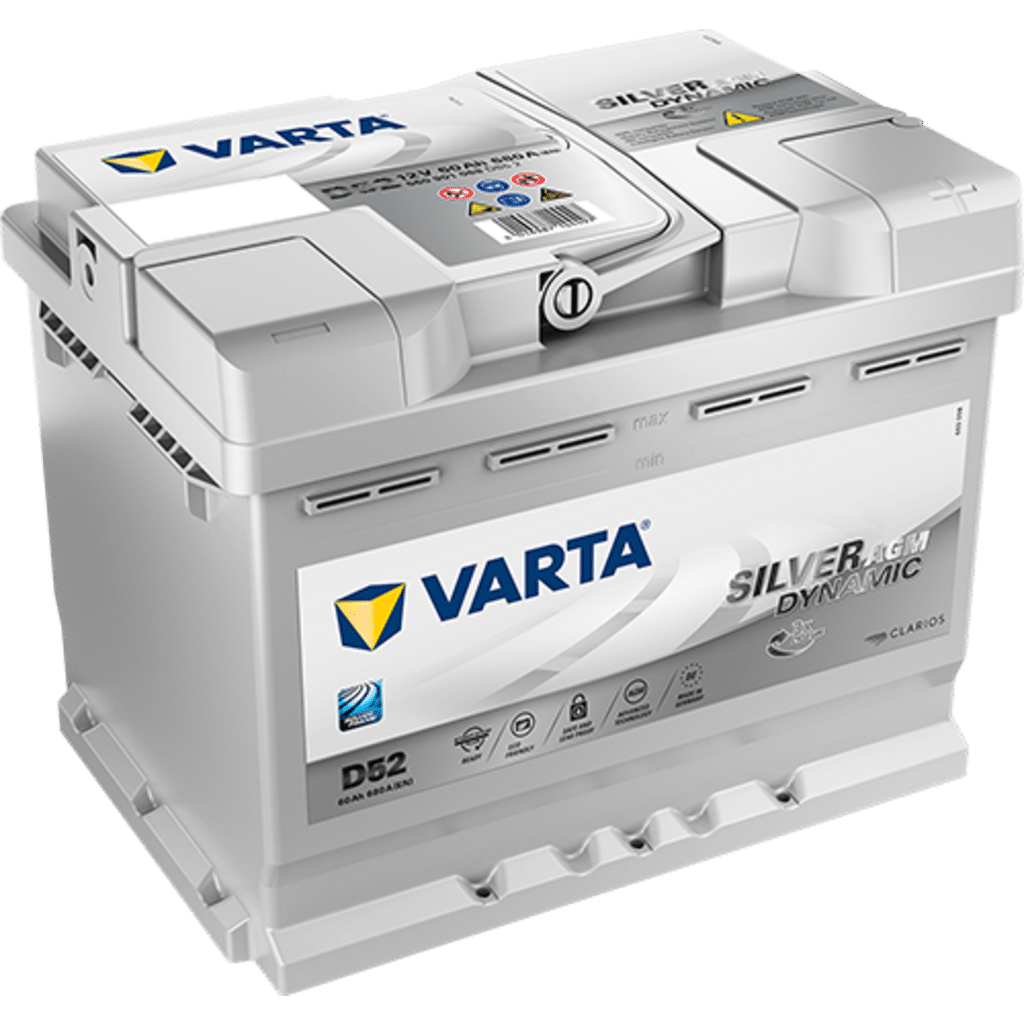Batería Varta Silver Dynamic Agm AGM. D52. 60Ah - 680A(EN) 12V. Caja L2  (242x175x190mm) - VT BATTERIES