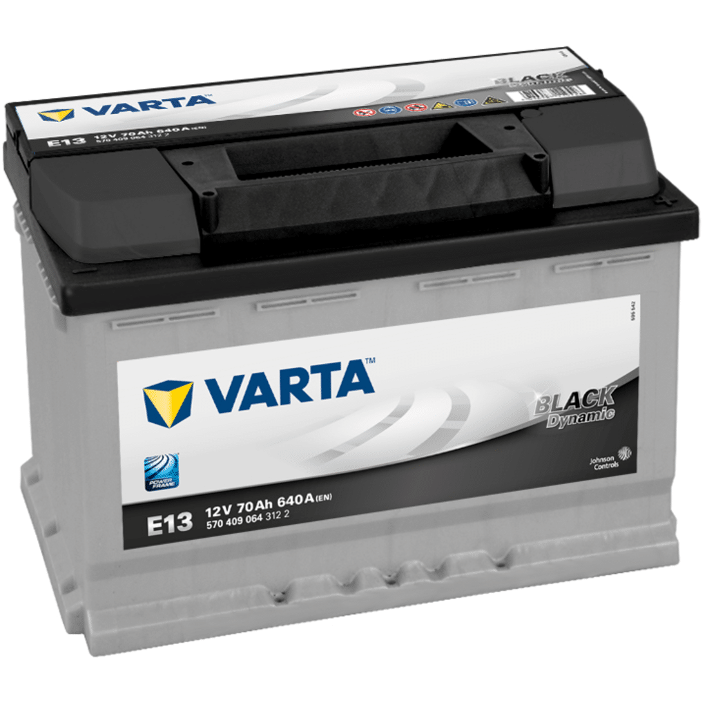 Varta Black Dynamic E13 Battery. 70Ah - 640A(EN) 12V. Box L3  (278x175x190mm) - VT BATTERIES