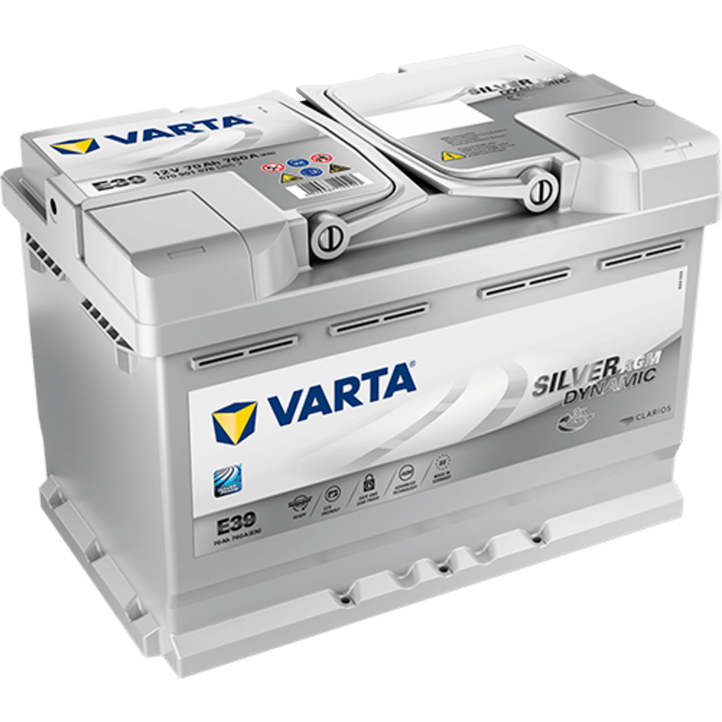 パーツ VARTA SILVER DYNAMIC E39 12V 70Ah 760A Varta Silver Dynamic Agm AGM Battery. E39. 70Ah - 760A(EN