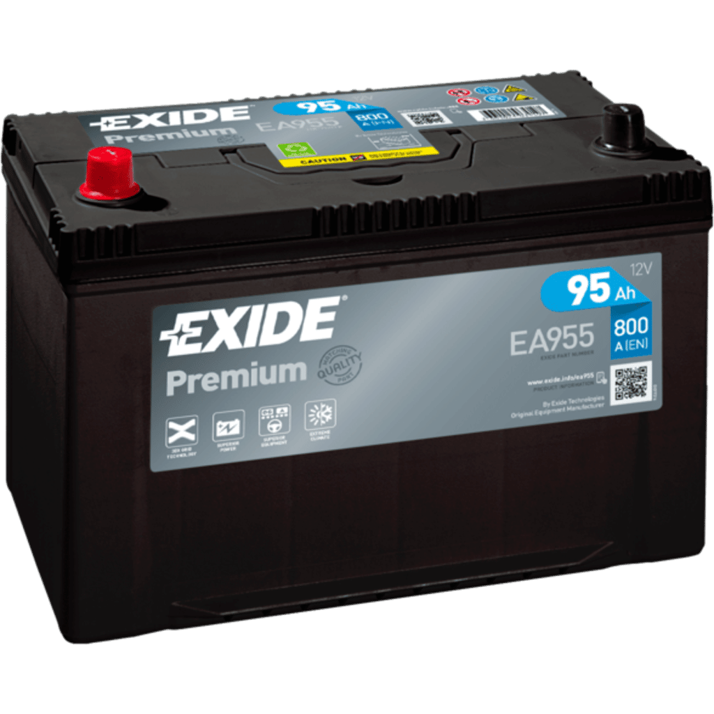 Batería Exide Premium EA955. 95Ah - 800A(EN) 12V. Caja D31 (306x173x222mm)  - VT BATTERIES