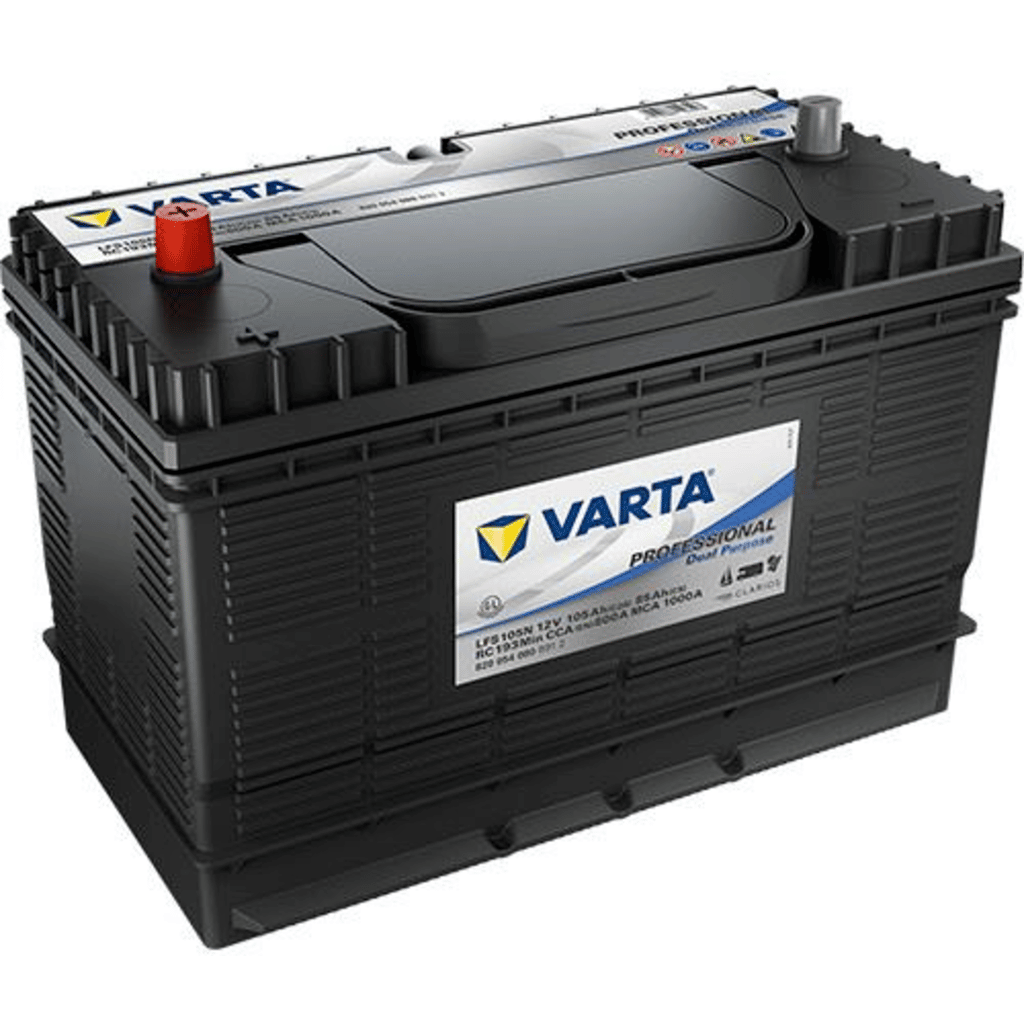 Varta Dual Purpose LFS105N Battery. 94Ah - 750A(EN) 12V. M31 case  (330x175x240mm) - VT BATTERIES