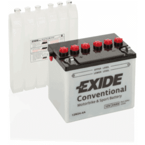 Batería Exide Moto 12V Agm 12N24-4A. 24Ah - 220A(EN) 12V. Caja C67 (185x125x175mm)