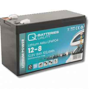 Batería Q-Batteries LIFEPO4-12-8. 8Ah 12,8V. (151x65x98mm)