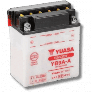 Varta Motorcycle Battery YB9A-A. 9Ah 12V. (135x75x155mm)
